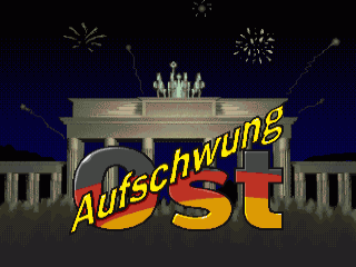 Aufschwung Ost title screen for Amiga